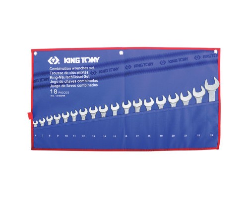 Ключ KING TONY ріжково-накидний 18 шт. 6-24 мм (1218MRN)