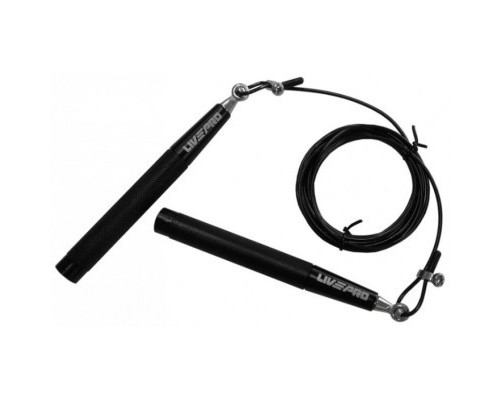 Скакалка LivePro Speed Jumprope LP8283H чорна з обваженням 300г (6951376154214)