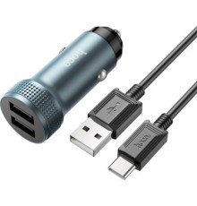 Зарядний пристрій HOCO Z49 Level 2xUSB Metal Gray (6931474795670)