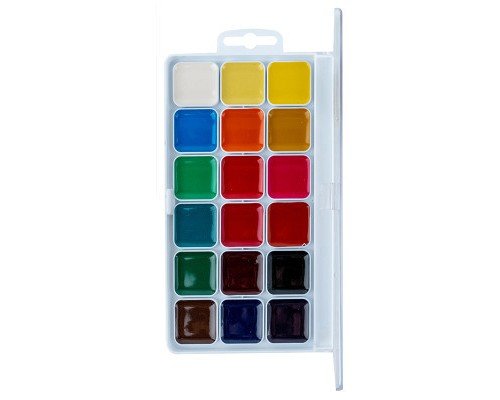 Акварельні фарби Kite Classic , 18 кольорів (K-066)