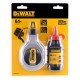 Шнур розмічальний DeWALT 30м, в комплекті крейдяний порошок. (DWHT47408-0)