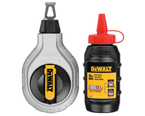 Шнур розмічальний DeWALT 30м, в комплекті крейдяний порошок. (DWHT47408-0)
