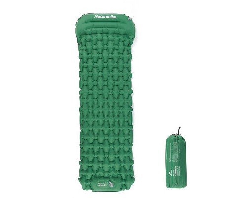 Туристичний килимок Naturehike із підголовником CNK2300DZ0001 198 х 59 см темно-зелений (6976023929540)