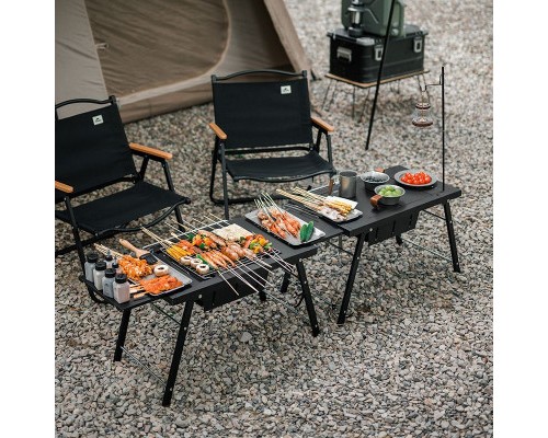 Туристичний стіл Naturehike для барбекю сталевий CNK2300CW014 чорний (6976023923289) Туристичний стіл Naturehike для барбекю сталевий CNK2300CW014 чорний (6976023923289)