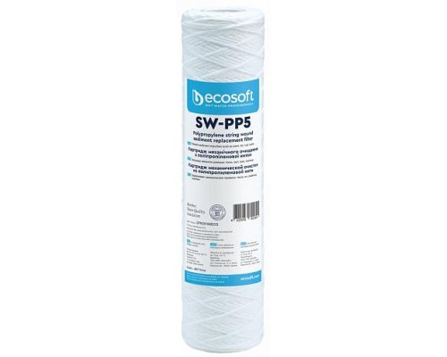 Картридж для фільтра глечика Ecosoft Картридж з поліпропіленової нитки Ecosoft 2.5х10