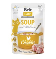 Вологий корм для кішок Brit Care Soup with Chicken з куркою 75 г (8595602569175)