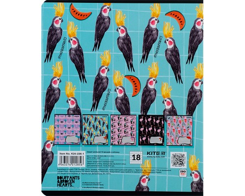 Зошит Kite BBH 18 аркушів, клітинка (K24-236-1)