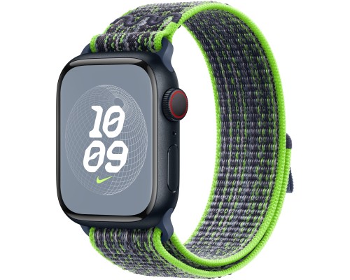 Ремінець до смарт-годинника Apple 45mm Bright Green/Blue Nike Sport Loop (MTL43ZM/A)