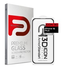 Скло захисне Armorstandart Icon 3D Apple iPhone 16 Plus Black (ARM78029)