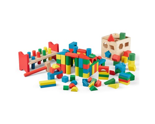 Розвиваюча іграшка Melissa&Doug МЕГА-набір Кубики/Сортер/Стучалка (MD93685)