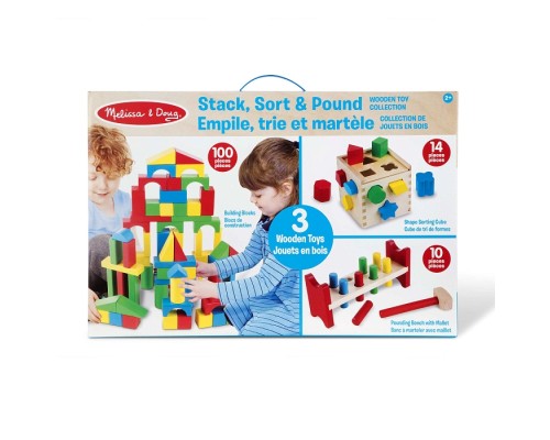 Розвиваюча іграшка Melissa&Doug МЕГА-набір Кубики/Сортер/Стучалка (MD93685)