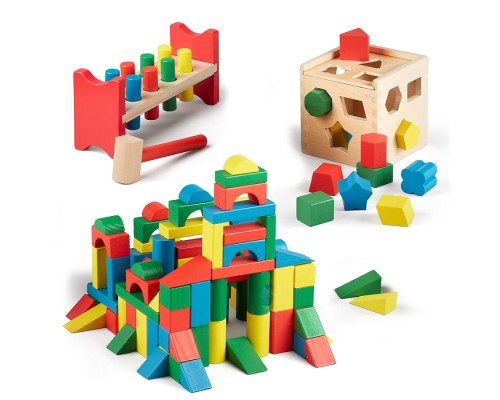 Розвиваюча іграшка Melissa&Doug МЕГА-набір Кубики/Сортер/Стучалка (MD93685)
