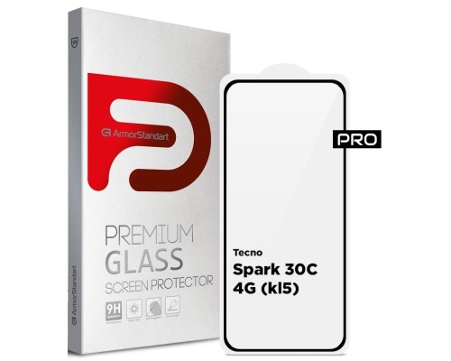 Скло захисне Armorstandart Pro Tecno Spark 30C 4G (kl5) Black (ARM81169)