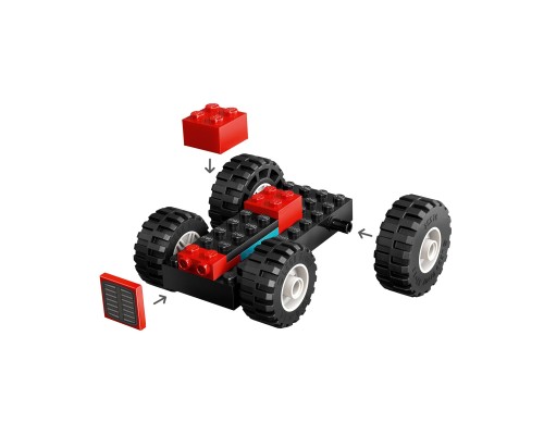 Конструктор LEGO City Червоний фермерський трактор із причепом і вівцями (60461)