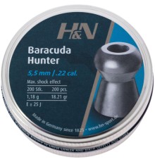 Пульки H&N Baracuda Hunter, 5,5 мм ,1.18г, 200шт/уп (92175500003)