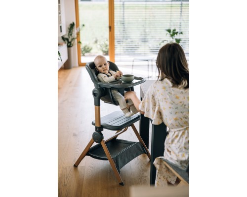Ліжечко FreeON приліжкове та стільчик для дитини Nest & Feed 2 в 1, grey (84959)