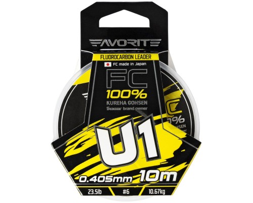 Флюорокарбон Favorite U1 FC 10m 6.0/0.405mm 23.5lb/10.67kg (1693.11.85)