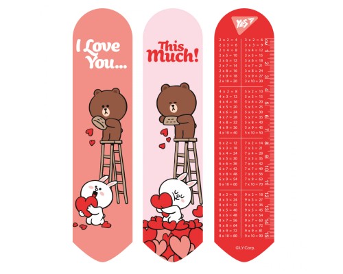Закладки для книг Yes 2D Line Friends hearts (708136)