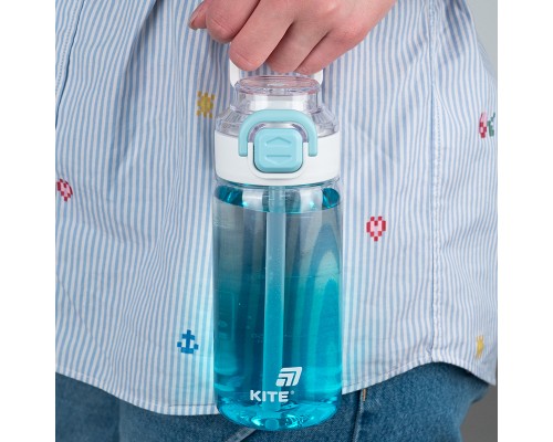 Поїльник-непроливайка Kite 600 мл, блакитна (K25-1212-2)