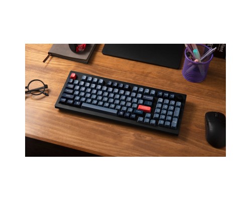 Клавіатура Keychron V5 Max Gateron Jupiter Brown Knob Hot-Swap QMK Wireless/Bluetooth/USB-А UA Black (V5M-D3-UA)