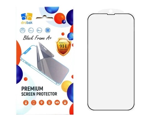 Скло захисне Drobak Apple iPhone 16e Black Frame A+ (383876)