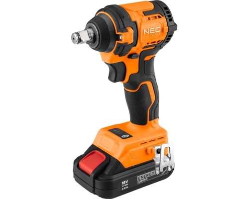 Гайковерт Neo Tools Energy+ 18V, безщітковий, 2500об/хв, 350Нм, 1/2