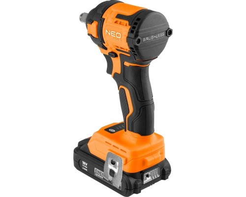 Гайковерт Neo Tools Energy+ 18V, безщітковий, 2500об/хв, 350Нм, 1/2