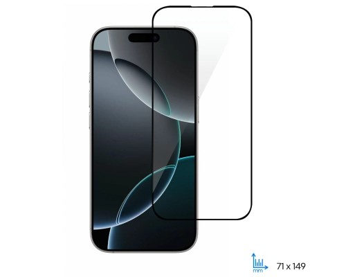 Скло захисне 2E Apple iPhone 16 Pro(6.3) 2.5D FCFG black (2E-IP-16P-6.3-SMFCFG-BB)