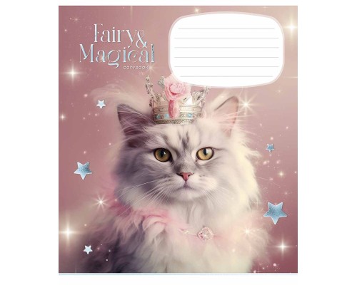 Зошит Школярик Fairy cats 12 аркушів лінія (012-3316L)