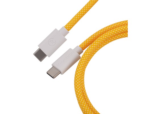Дата кабель USB-C + USB A to USB-C 1.36m Coiled Aviator yellow Keychron (CAB16_KEYCHRON)
