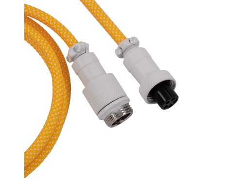 Дата кабель USB-C + USB A to USB-C 1.36m Coiled Aviator yellow Keychron (CAB16_KEYCHRON)
