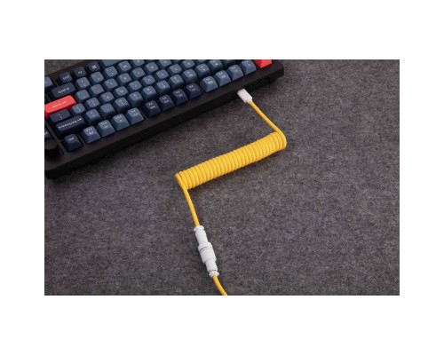 Дата кабель USB-C + USB A to USB-C 1.36m Coiled Aviator yellow Keychron (CAB16_KEYCHRON)