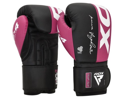 Боксерські рукавички RDX REX F4 Pink/Black-12 унцій (BGR-F4P-12OZ)