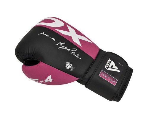Боксерські рукавички RDX REX F4 Pink/Black-12 унцій (BGR-F4P-12OZ)