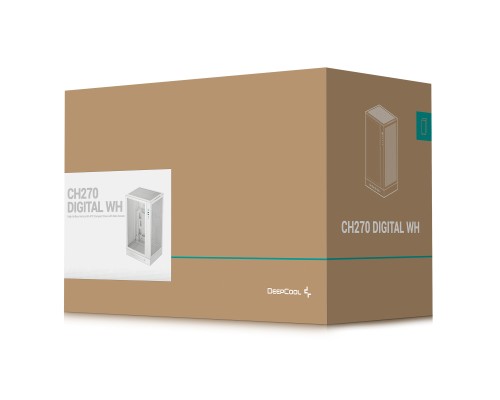 Корпус Deepcool CH270 Digital White (R-CH270-WHNDM0-G-1)