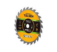 Диск пильний Tolsen з ТВС напайками по дереву 165х24Т*20мм Ultra тонкий (76424)