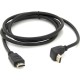 Кабель мультимедійний HDMI M to HDMI M 1.5m V1.4 90° corner black Merlion (YT-HDMI(M)/(M)HS-1.5m-90°)
