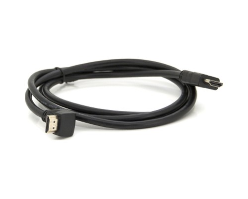 Кабель мультимедійний HDMI M to HDMI M 1.5m V1.4 90° corner black Merlion (YT-HDMI(M)/(M)HS-1.5m-90°)