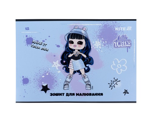 Альбом для малювання Kite LOL, 12 аркушів (LO25-241)