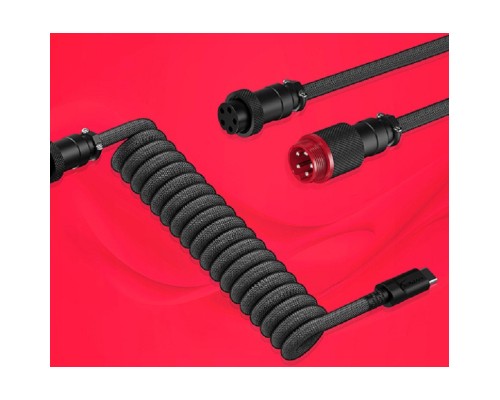 Дата кабель USB 2.0 AM to USB-C 1.37m coiled gray HyperX (6J678AA)