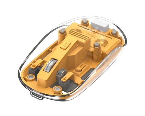 Мишка XO M12 Wireless Transparent/Yellow (M12 Yellow)