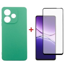 Чохол до мобільного телефона Dengos Oppo A5 Pro Case Soft + Glass (Mint) (DG-KM-153)