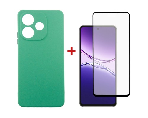 Чохол до мобільного телефона Dengos Oppo A5 Pro Case Soft + Glass (Mint) (DG-KM-153)