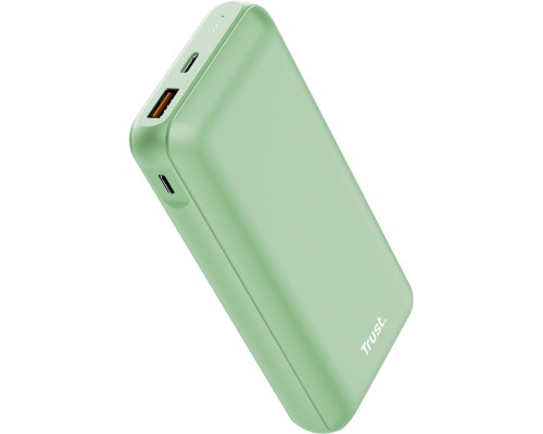 Батарея універсальна Trust 20000mAh Redoh, USB-A/2хUSB-C, 18W, QC 3.0, PD, green (25035_TRUST)
