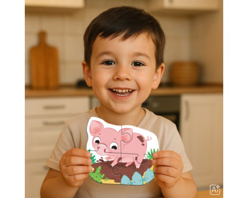 Пазл DoDo 4 в 1 Baby puzzle. Сільські тварини (300686)