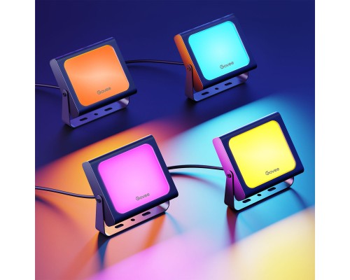 Світильник Govee H7060 LED Smart Flood Lights, 4pcs, RGBICWW, Wi-Fi/Bluetooth, Black (H7060311)