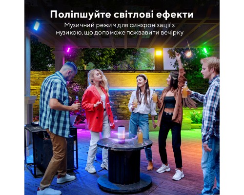 Світильник Govee H7060 LED Smart Flood Lights, 4pcs, RGBICWW, Wi-Fi/Bluetooth, Black (H7060311)