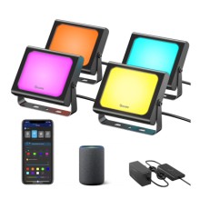 Світильник Govee H7060 LED Smart Flood Lights, 4pcs, RGBICWW, Wi-Fi/Bluetooth, Black (H7060311)