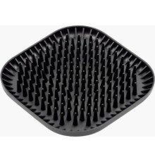 Універсальний посуд для тварин Fiboo Fiboowl Spiky килимок для злизування ласощів та їжі, 19х19 см чорний (FIB0232)