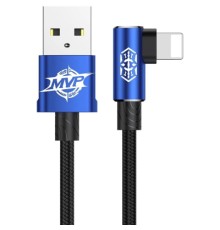 Дата кабель USB 2.0 AM to Lightning 2.0m 1.5A 90° corner blue Baseus (CALMVP-A03)